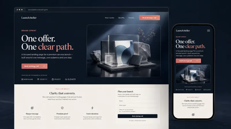 Podgląd landing page AuditPro dla konsultacji growth audit
